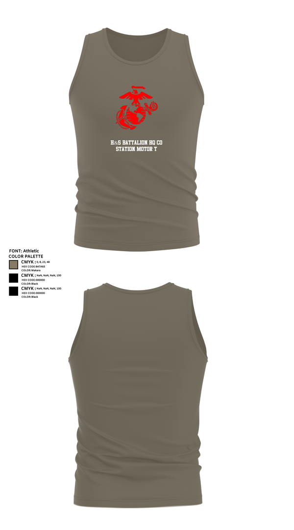 Tank Top, H&S Battalion HQ CO Station Motor T, , Teamtime, Team time, sublimation, custom sports apparel, team uniforms, spirit wear, spiritwear, sports uniforms, custom shirts, team store, custom team store, fundraiser sports, apparel fundraiser