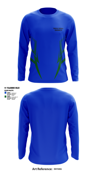 Triple Spiral Isshinryu Karate 62887610 Long Sleeve Performance Shirt 1