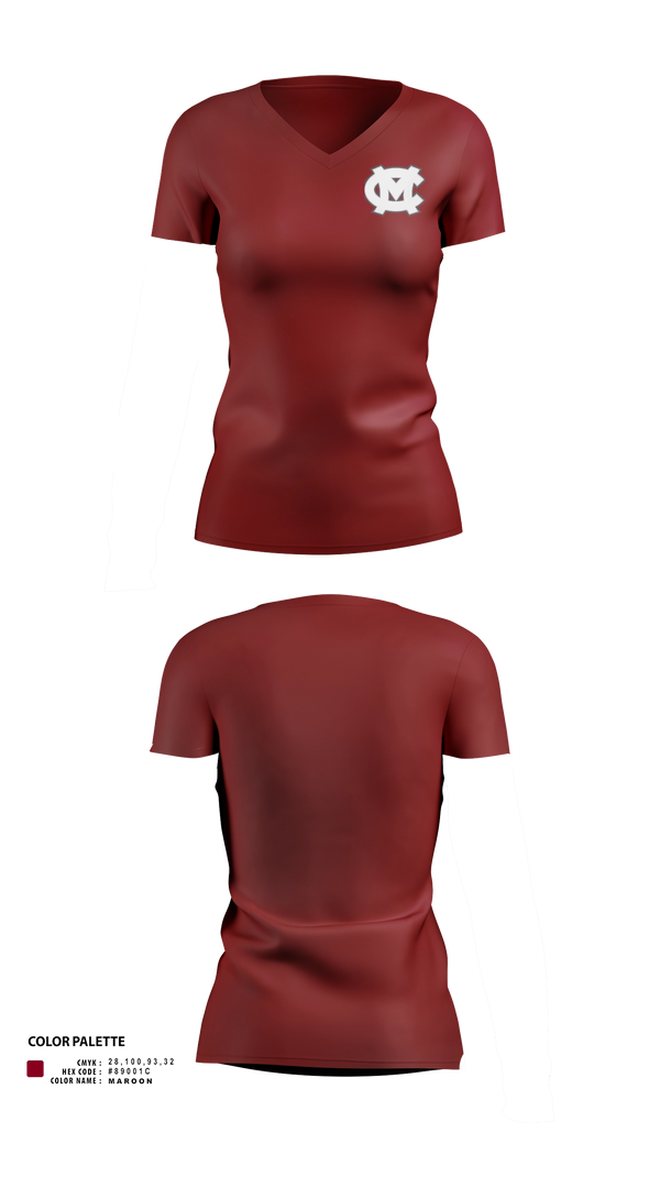 Womens Short Sleeve Vneck Shirt, Mid-Carolina High School, Women's Basketball, Teamtime, Team time, sublimation, custom sports apparel, team uniforms, spirit wear, spiritwear, sports uniforms, custom shirts, team store, custom team store, fundraiser sports, apparel fundraiser