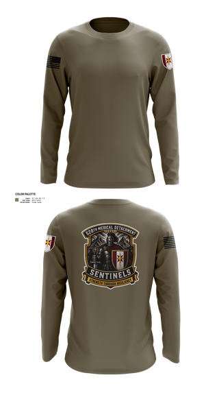 Long Sleeve Performance Shirt, 528th MED DET COSC, Army, Teamtime, Team time, sublimation, custom sports apparel, team uniforms, spirit wear, spiritwear, sports uniforms, custom shirts, team store, custom team store, fundraiser sports, apparel fundraiser