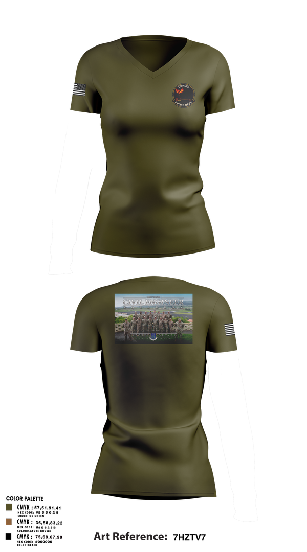 Womens Short Sleeve Vneck Shirt, 118th CES, Air Force, Teamtime, Team time, sublimation, custom sports apparel, team uniforms, spirit wear, spiritwear, sports uniforms, custom shirts, team store, custom team store, fundraiser sports, apparel fundraiser