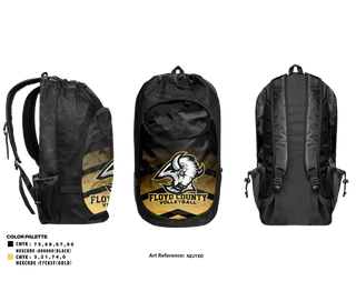 Gear Bag, Floyd County Volleyball, Women's Volleyball, Teamtime, Team time, sublimation, custom sports apparel, team uniforms, spirit wear, spiritwear, sports uniforms, custom shirts, team store, custom team store, fundraiser sports, apparel fundraiser