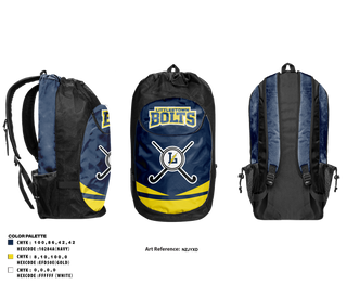 Gear Bag, Littlestown bolts, Field Hockey, Teamtime, Team time, sublimation, custom sports apparel, team uniforms, spirit wear, spiritwear, sports uniforms, custom shirts, team store, custom team store, fundraiser sports, apparel fundraiser