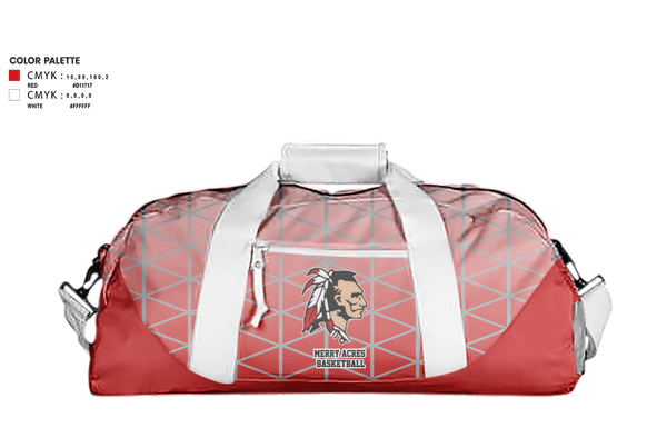 Duffle Bag, Merry Acres Middle School Basketball, Women's Basketball, Teamtime, Team time, sublimation, custom sports apparel, team uniforms, spirit wear, spiritwear, sports uniforms, custom shirts, team store, custom team store, fundraiser sports, apparel fundraiser