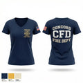 Concord Fire Department 12891860 Women's Short Sleeve V-neck Shirt - 1