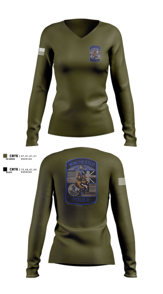 Womens Long Sleeve Vneck Shirt, team name, Police, Teamtime, Team time, sublimation, custom sports apparel, team uniforms, spirit wear, spiritwear, sports uniforms, custom shirts, team store, custom team store, fundraiser sports, apparel fundraiser