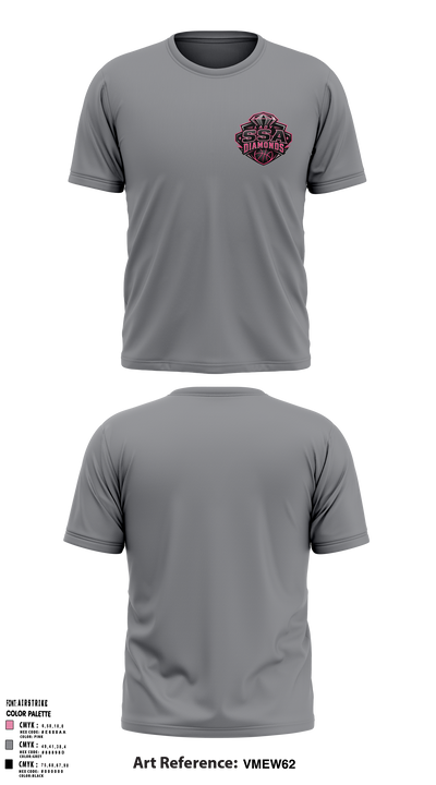 SSA Lady Diamonds Short Sleeve Performance Shirt - 6