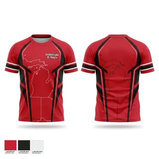 Soft Poly Tee Cotton Like Feel, Orchard Lake St. Mary's, Cross Country, Teamtime, Team time, sublimation, custom sports apparel, team uniforms, spirit wear, spiritwear, sports uniforms, custom shirts, team store, custom team store, fundraiser sports, apparel fundraiser