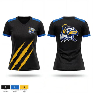 Womens Short Sleeve Vneck Shirt, HHS Eagles Esports, E-Sports, Teamtime, Team time, sublimation, custom sports apparel, team uniforms, spirit wear, spiritwear, sports uniforms, custom shirts, team store, custom team store, fundraiser sports, apparel fundraiser