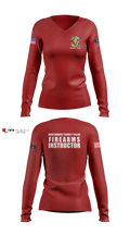 Montgomery County Police Department - Firearms Training Unit Women's Long Sleeve V-neck Shirt - 5