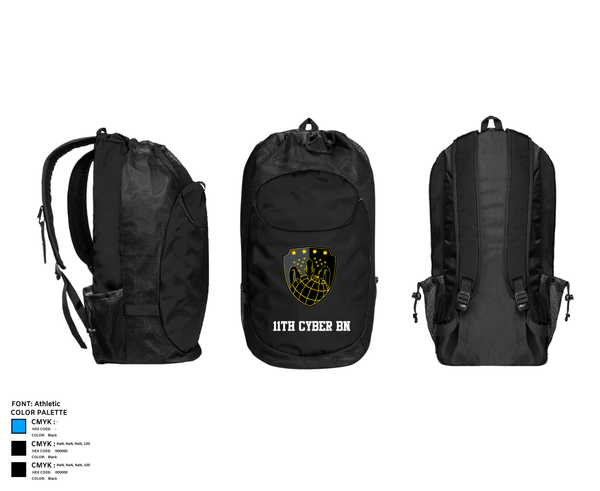 Gear Bag, 11th Cyber BN, Army, Teamtime, Team time, sublimation, custom sports apparel, team uniforms, spirit wear, spiritwear, sports uniforms, custom shirts, team store, custom team store, fundraiser sports, apparel fundraiser