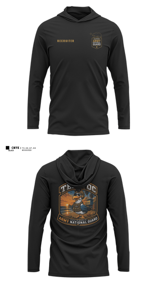 Long Sleeve Performance Shirt with hood, TEAM OC, National Guard, Teamtime, Team time, sublimation, custom sports apparel, team uniforms, spirit wear, spiritwear, sports uniforms, custom shirts, team store, custom team store, fundraiser sports, apparel fundraiser