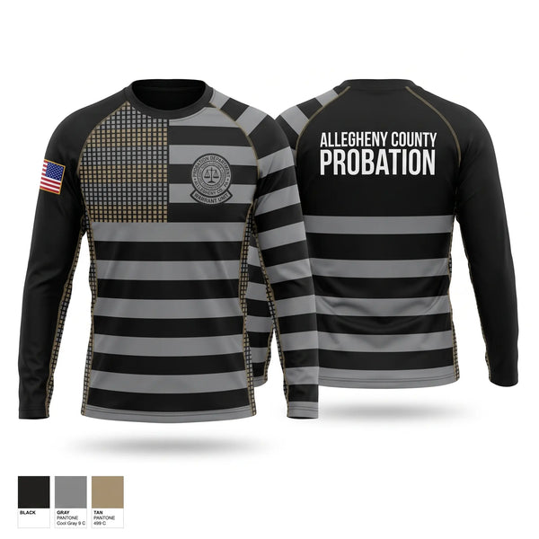 Long Sleeve Performance Shirt, Allegheny County Juvenile Probation Warrant Unit, Police, Teamtime, Team time, sublimation, custom sports apparel, team uniforms, spirit wear, spiritwear, sports uniforms, custom shirts, team store, custom team store, fundraiser sports, apparel fundraiser