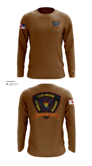 Long Sleeve Performance Shirt, 12th MLR Headquarters Element, Marines, Teamtime, Team time, sublimation, custom sports apparel, team uniforms, spirit wear, spiritwear, sports uniforms, custom shirts, team store, custom team store, fundraiser sports, apparel fundraiser