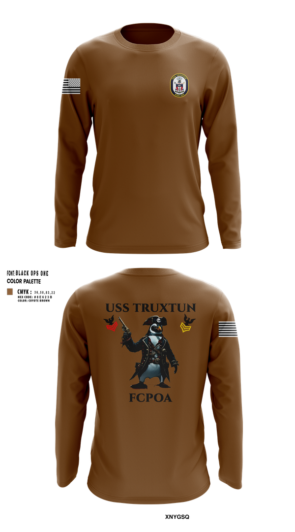 Long Sleeve Performance Shirt, USS TRUXTUN DDG 103, Navy, Teamtime, Team time, sublimation, custom sports apparel, team uniforms, spirit wear, spiritwear, sports uniforms, custom shirts, team store, custom team store, fundraiser sports, apparel fundraiser