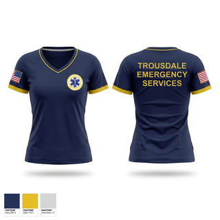 Trousdale County EMS 74594631 Women's Short Sleeve V-neck Shirt - 1