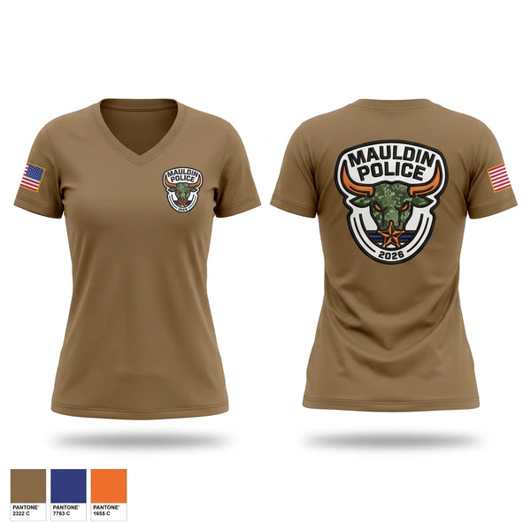 Womens Short Sleeve Vneck Shirt, Mauldin Police, Police, Teamtime, Team time, sublimation, custom sports apparel, team uniforms, spirit wear, spiritwear, sports uniforms, custom shirts, team store, custom team store, fundraiser sports, apparel fundraiser