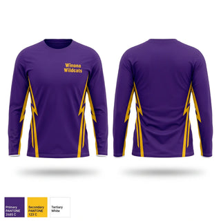 Long Sleeve Performance Shirt, Winona Wildcats, Baseball, Teamtime, Team time, sublimation, custom sports apparel, team uniforms, spirit wear, spiritwear, sports uniforms, custom shirts, team store, custom team store, fundraiser sports, apparel fundraiser