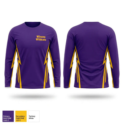 Winona Wildcats Long Sleeve Performance Shirt 2