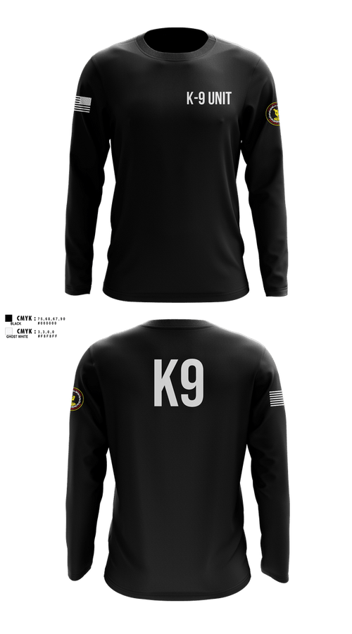 Long Sleeve Performance Shirt, K-9 Unit, Police, Teamtime, Team time, sublimation, custom sports apparel, team uniforms, spirit wear, spiritwear, sports uniforms, custom shirts, team store, custom team store, fundraiser sports, apparel fundraiser
