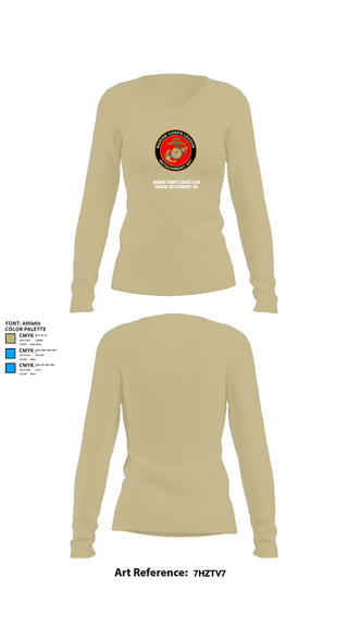 Womens Long Sleeve Vneck Shirt, Marine Corps League Casa Grande Detachment 901, , Teamtime, Team time, sublimation, custom sports apparel, team uniforms, spirit wear, spiritwear, sports uniforms, custom shirts, team store, custom team store, fundraiser sports, apparel fundraiser