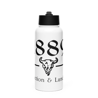 1889 Construction 13882855 Stainless Steel Water Bottle with a Straw Lid