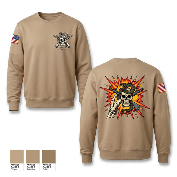 Crew Neck Sweatshirt, Bad Hand, Army, Teamtime, Team time, sublimation, custom sports apparel, team uniforms, spirit wear, spiritwear, sports uniforms, custom shirts, team store, custom team store, fundraiser sports, apparel fundraiser