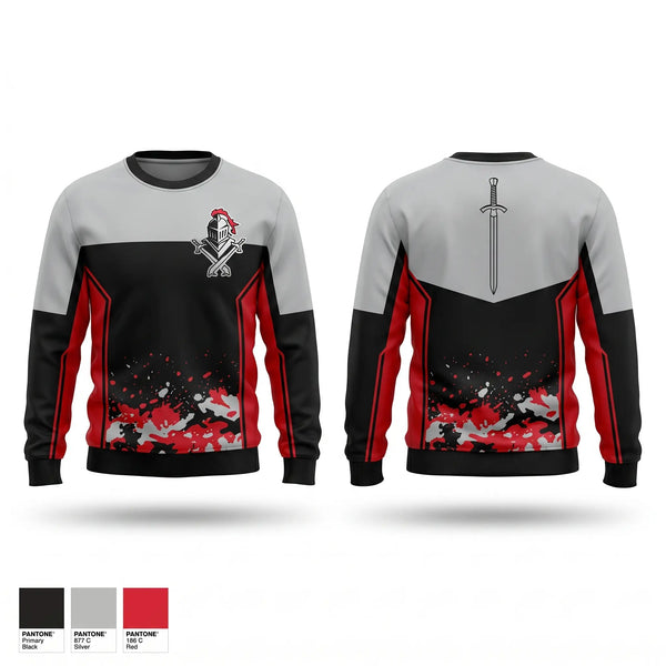 Crew Neck Sweatshirt, Knights Track Club, Track & Field, Teamtime, Team time, sublimation, custom sports apparel, team uniforms, spirit wear, spiritwear, sports uniforms, custom shirts, team store, custom team store, fundraiser sports, apparel fundraiser
