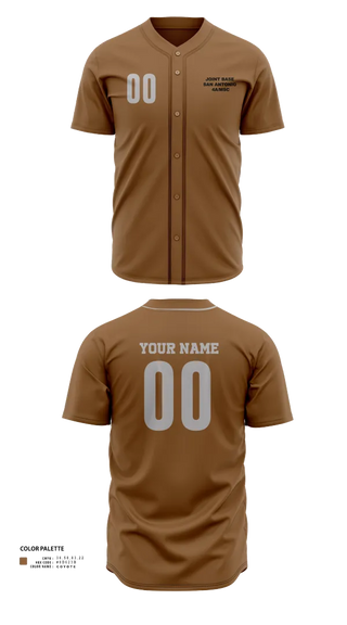 Full Button Baseball Jersey, Joint Base San Antonio 4A/MSC, , Teamtime, Team time, sublimation, custom sports apparel, team uniforms, spirit wear, spiritwear, sports uniforms, custom shirts, team store, custom team store, fundraiser sports, apparel fundraiser