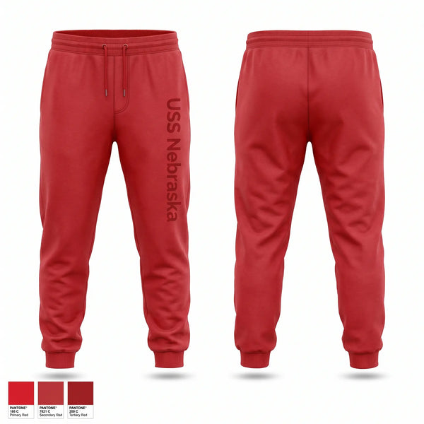 Sweatpants, USS Nebraska, Navy, Teamtime, Team time, sublimation, custom sports apparel, team uniforms, spirit wear, spiritwear, sports uniforms, custom shirts, team store, custom team store, fundraiser sports, apparel fundraiser