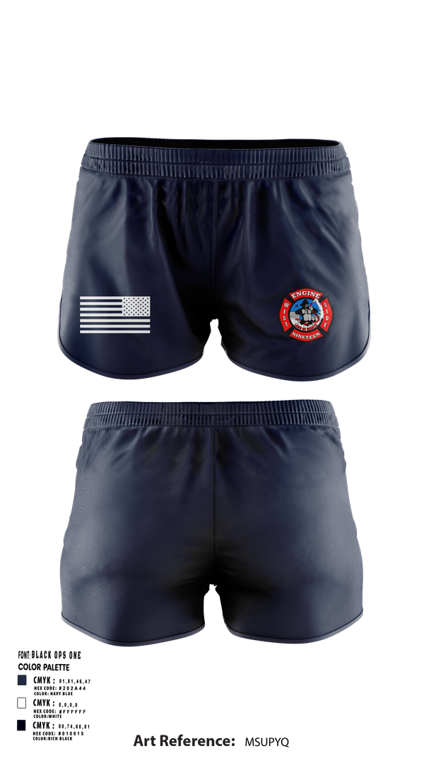 Ranger Panties, Station 19, Fire Department, Teamtime, Team time, sublimation, custom sports apparel, team uniforms, spirit wear, spiritwear, sports uniforms, custom shirts, team store, custom team store, fundraiser sports, apparel fundraiser