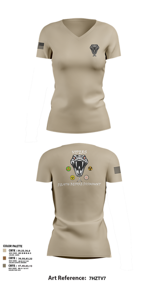 Womens Short Sleeve Vneck Shirt, Vipers, , Teamtime, Team time, sublimation, custom sports apparel, team uniforms, spirit wear, spiritwear, sports uniforms, custom shirts, team store, custom team store, fundraiser sports, apparel fundraiser