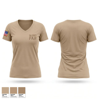Womens Short Sleeve Vneck Shirt, 1/A/3-321 FAR, Army, Teamtime, Team time, sublimation, custom sports apparel, team uniforms, spirit wear, spiritwear, sports uniforms, custom shirts, team store, custom team store, fundraiser sports, apparel fundraiser