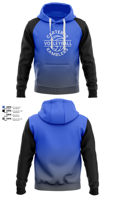 Carteret Ramblers Volleyball 93829974 Hoodie - 1