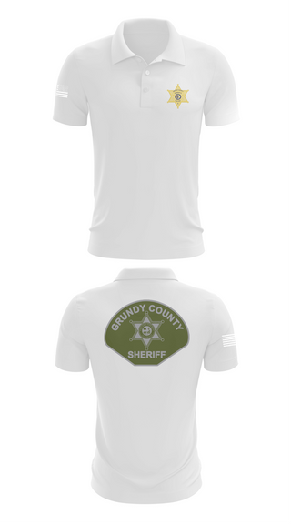 Short Sleeve Performance Polo, Grundy County Sheriff's Department, Police, Teamtime, Team time, sublimation, custom sports apparel, team uniforms, spirit wear, spiritwear, sports uniforms, custom shirts, team store, custom team store, fundraiser sports, apparel fundraiser