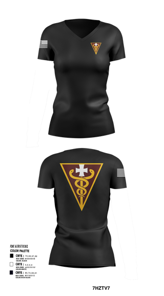 Womens Short Sleeve Vneck Shirt, 3D THEATER MEDICAL COMMAND, , Teamtime, Team time, sublimation, custom sports apparel, team uniforms, spirit wear, spiritwear, sports uniforms, custom shirts, team store, custom team store, fundraiser sports, apparel fundraiser