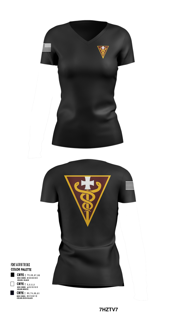 Womens Short Sleeve Vneck Shirt, 3D THEATER MEDICAL COMMAND, , Teamtime, Team time, sublimation, custom sports apparel, team uniforms, spirit wear, spiritwear, sports uniforms, custom shirts, team store, custom team store, fundraiser sports, apparel fundraiser