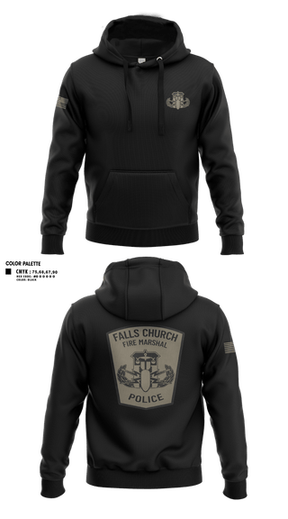 Hoodie, Falls Church Fire Marshal, Fire Department, Teamtime, Team time, sublimation, custom sports apparel, team uniforms, spirit wear, spiritwear, sports uniforms, custom shirts, team store, custom team store, fundraiser sports, apparel fundraiser
