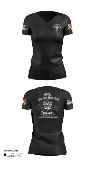 Womens Short Sleeve Vneck Shirt, 205th HHC MEDICAL SECTION, , Teamtime, Team time, sublimation, custom sports apparel, team uniforms, spirit wear, spiritwear, sports uniforms, custom shirts, team store, custom team store, fundraiser sports, apparel fundraiser