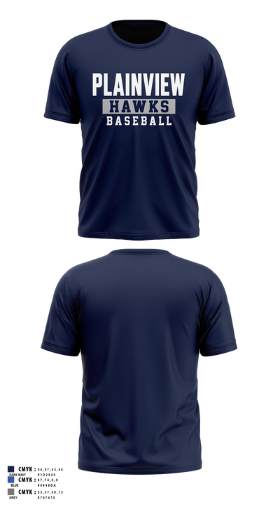 Plainview Hawks Short Sleeve Performance Shirt - 45