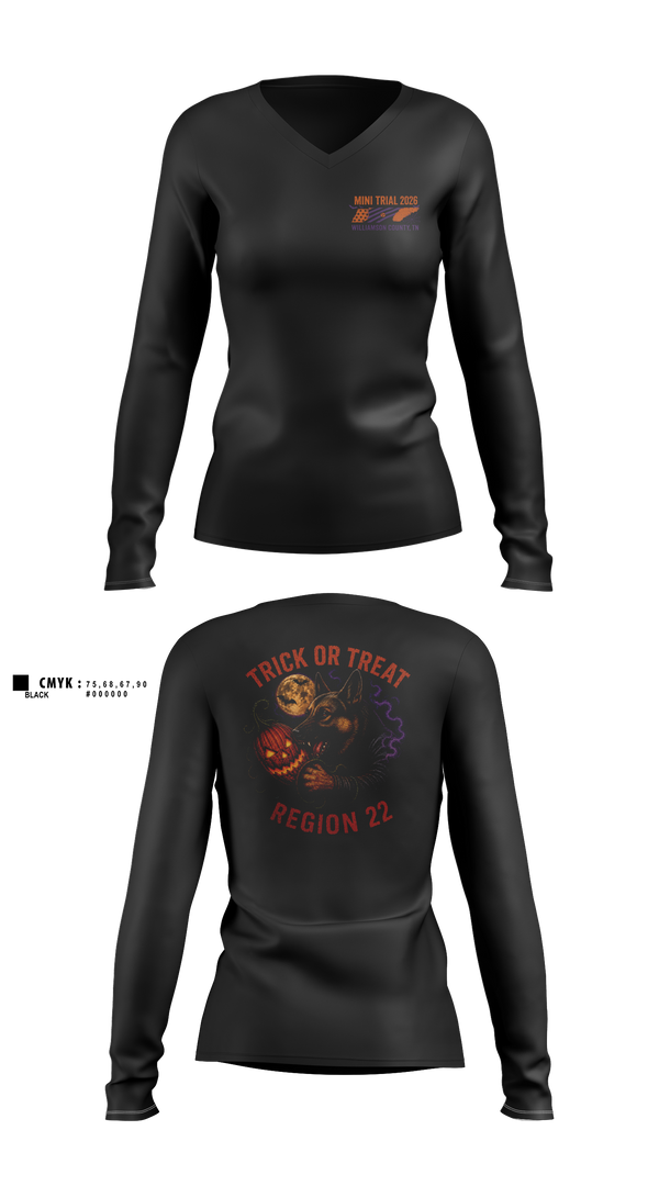 Womens Long Sleeve Vneck Shirt, Region 22, Police, Teamtime, Team time, sublimation, custom sports apparel, team uniforms, spirit wear, spiritwear, sports uniforms, custom shirts, team store, custom team store, fundraiser sports, apparel fundraiser