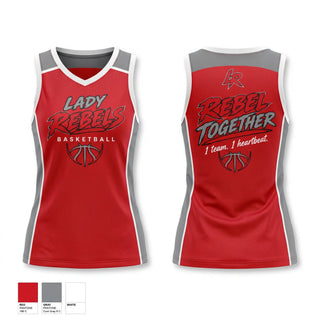 Mens Basketball Jersey, Lady Rebels, Women's Basketball, Teamtime, Team time, sublimation, custom sports apparel, team uniforms, spirit wear, spiritwear, sports uniforms, custom shirts, team store, custom team store, fundraiser sports, apparel fundraiser