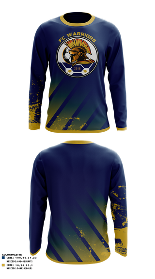 Long Sleeve Performance Shirt, FC Warriors, Men's Soccer, Teamtime, Team time, sublimation, custom sports apparel, team uniforms, spirit wear, spiritwear, sports uniforms, custom shirts, team store, custom team store, fundraiser sports, apparel fundraiser