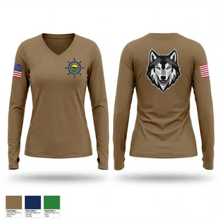 Womens Long Sleeve Vneck Shirt, NRS TOLEDO, Navy, Teamtime, Team time, sublimation, custom sports apparel, team uniforms, spirit wear, spiritwear, sports uniforms, custom shirts, team store, custom team store, fundraiser sports, apparel fundraiser