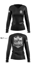 118th Military Police Battalion 20415597 Women's Long Sleeve V-neck Shirt - 4