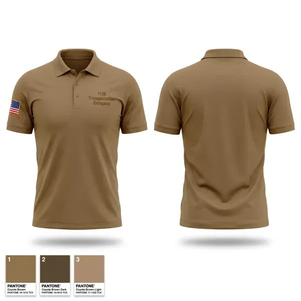 Short Sleeve Performance Polo, 1158 Transportation Company, Army, Teamtime, Team time, sublimation, custom sports apparel, team uniforms, spirit wear, spiritwear, sports uniforms, custom shirts, team store, custom team store, fundraiser sports, apparel fundraiser
