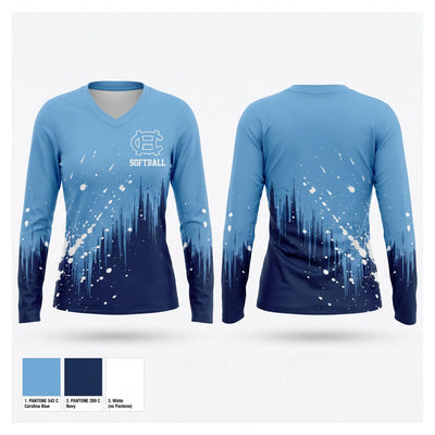 Cape Henlopen HS Women's Long Sleeve V-neck Shirt - 1