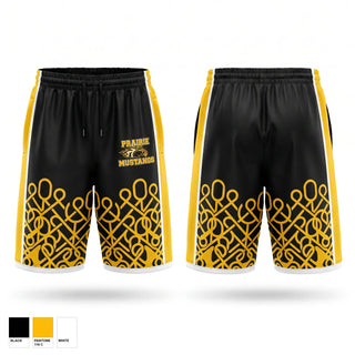 Mens Basketball Shorts, Prairie Mustangs, Men's Basketball, Teamtime, Team time, sublimation, custom sports apparel, team uniforms, spirit wear, spiritwear, sports uniforms, custom shirts, team store, custom team store, fundraiser sports, apparel fundraiser