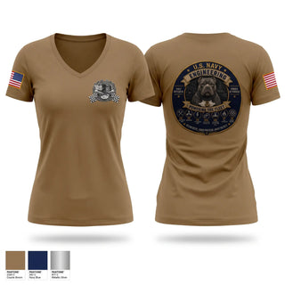 Womens Short Sleeve Vneck Shirt, USS Indianapolis, Navy, Teamtime, Team time, sublimation, custom sports apparel, team uniforms, spirit wear, spiritwear, sports uniforms, custom shirts, team store, custom team store, fundraiser sports, apparel fundraiser