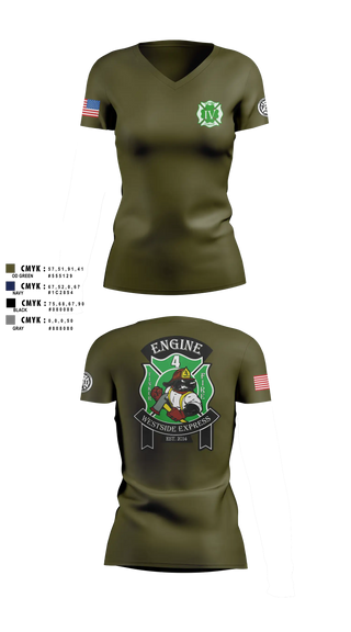 Womens Short Sleeve Vneck Shirt, 179 HHC Medics, National Guard, Teamtime, Team time, sublimation, custom sports apparel, team uniforms, spirit wear, spiritwear, sports uniforms, custom shirts, team store, custom team store, fundraiser sports, apparel fundraiser